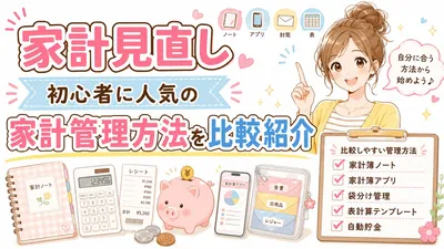 家計見直し初心者に人気の家計管理方法を比較紹介