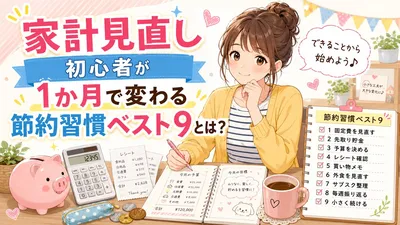 家計見直し初心者が1か月で変わる節約習慣ベスト9とは？