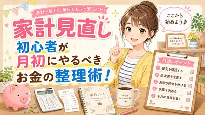 家計見直し初心者が月初にやるべきお金の整理術！