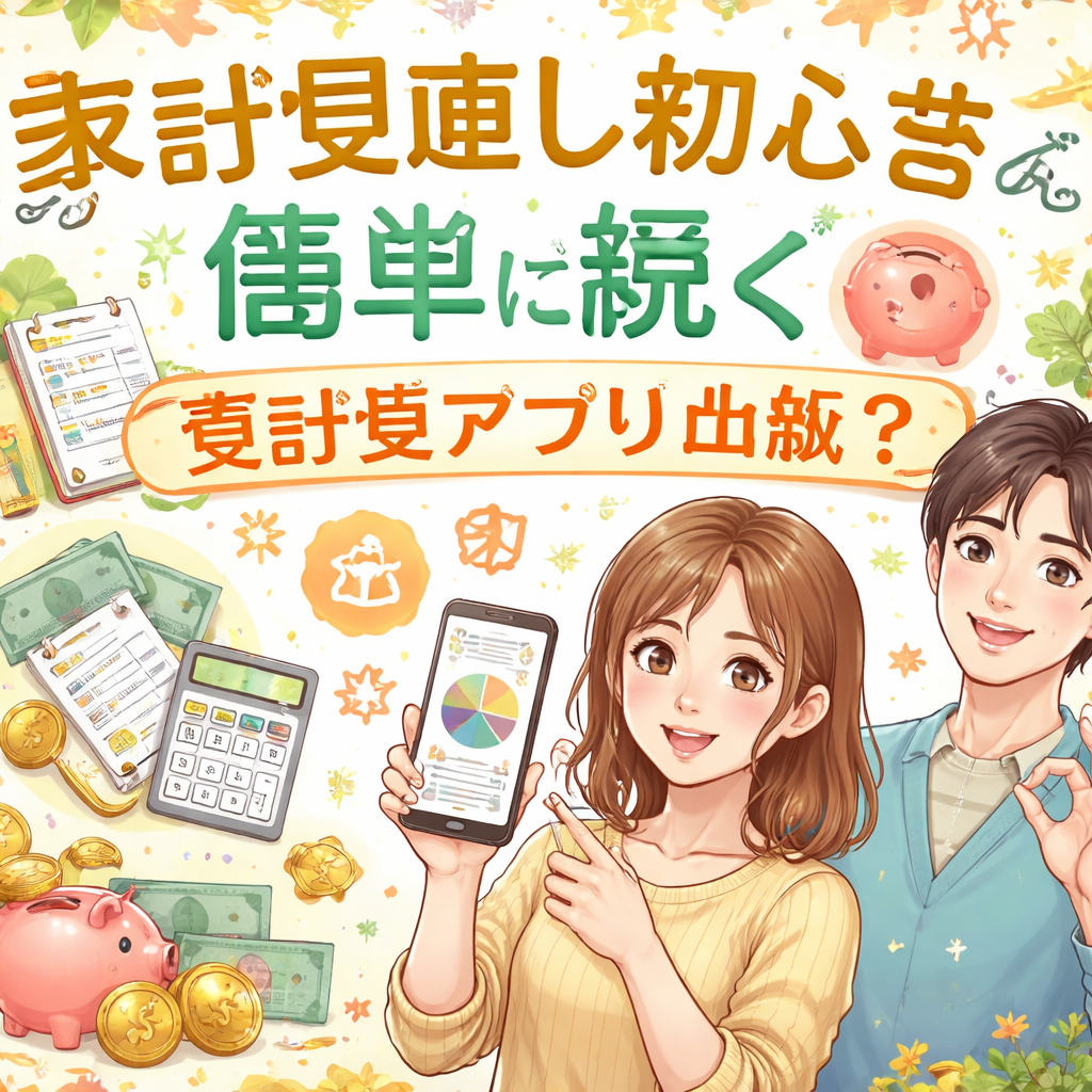 家計見直し初心者でも簡単に続く家計簿アプリ比較?