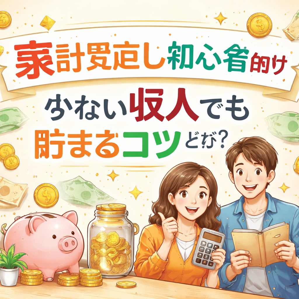 家計見直し初心者向け少ない収入でも貯まるコツとは?